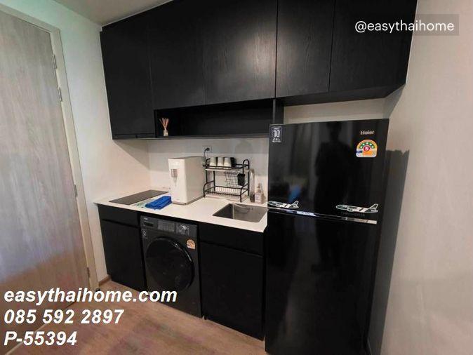รูป P-55394 ห้องสวยตรงปก แต่งครบพร้อมย้ายเข้า Nue District R9 Rama 9 2 นอน 35 ตร.ม. ชั้น 2 ตึกหน้า ใกล้ MRT พระราม 9 Line ID: @easythaihome 085-592-2897 - รูปที่ 5/7