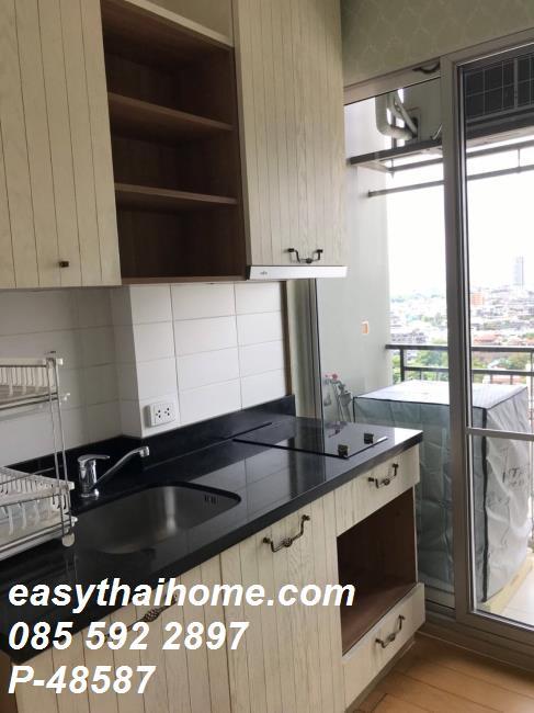 รูป P-48587 Hive Sathorn 2 นอน 2 น้ำ (เตียงใหญ่+ห้องเล็กเตียงสองชั้น Bunk Bed) 70 ตร.ม. ชั้น 17 วิวเมือง รวมส่วนกลาง Line ID: @easythaihome 085-592-2897 - รูปที่ 7/10