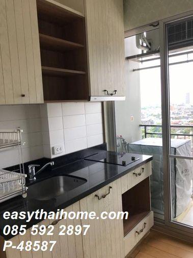 รูป P-48587 Hive Sathorn 2 นอน 2 น้ำ (เตียงใหญ่+ห้องเล็กเตียงสองชั้น Bunk Bed) 70 ตร.ม. ชั้น 17 วิวเมือง รวมส่วนกลาง Line ID: @easythaihome 085-592-2897 - รูปที่ 7/10