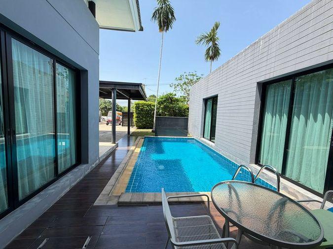 picture Detached house for rent in Sam Mukh Thani Village, Bang Saen. Convenient location, pleasant living environment. - 4/19