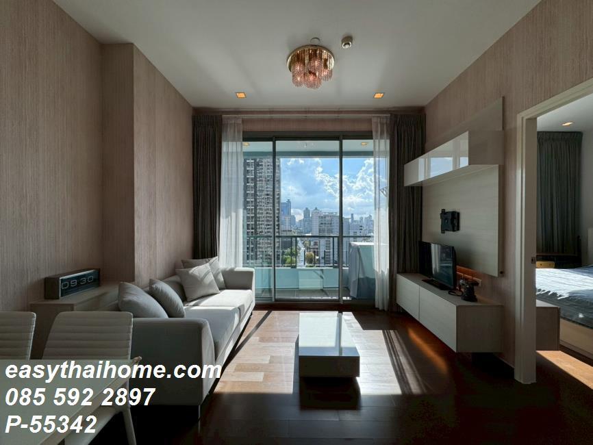 รูป P-55342 ลากกระเป๋าเข้าอยู่ได้ทันที 2 ห้องนอนที่ Q Asoke ชั้น 20 วิวเมือง ติด MRT เพชรบุรี Line ID: @easythaihome 085-592-2897 - รูปที่ 10/11