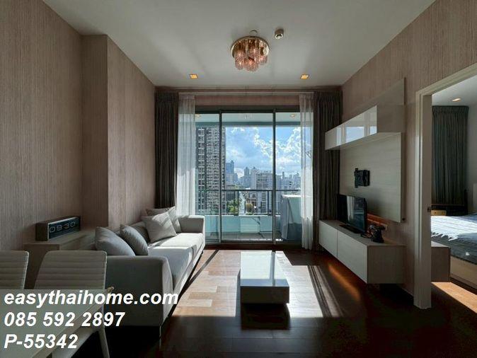 รูป P-55342 ลากกระเป๋าเข้าอยู่ได้ทันที 2 ห้องนอนที่ Q Asoke ชั้น 20 วิวเมือง ติด MRT เพชรบุรี Line ID: @easythaihome 085-592-2897 - รูปที่ 10/11