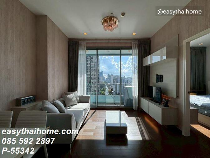 รูป P-55342 ลากกระเป๋าเข้าอยู่ได้ทันที 2 ห้องนอนที่ Q Asoke ชั้น 20 วิวเมือง ติด MRT เพชรบุรี Line ID: @easythaihome 085-592-2897 - รูปที่ 10/11