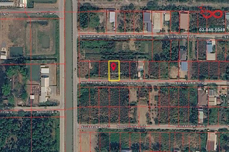 รูป ขายที่ดิน 100 ตร.ว. คลองหลวง ซอยคลองสาม 11/7 ปทุมธานี ใกล้วัดพระธรรมกาย ราคาถูก - รูปที่ 5/5