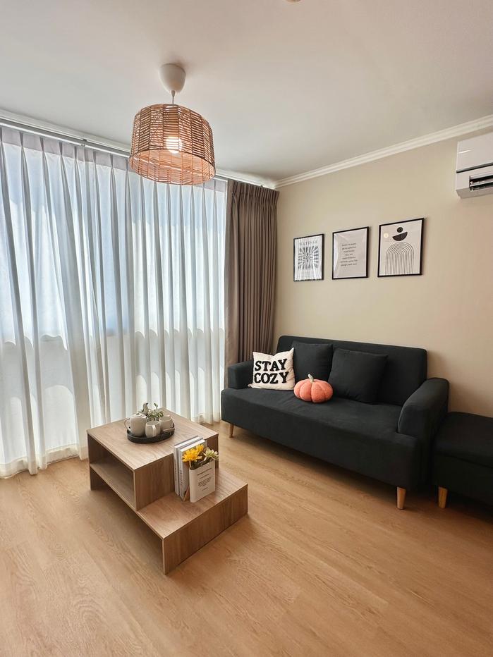 picture 🔥 Modern Home Tower - Large 3-bedroom unit on the 12th floor, 82 sq.m. Only 32,000 THB/month! Ready to move in! 🏙️✨ - 8/9