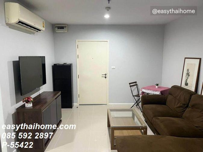 รูป P-55422 ปล่อยเช่า คอนโดห้องสวย แอสไพร์ พระราม 9 ชั้น 16 ขนาด 39 ตรม. 1ห้องนอน วิวเมือง ใกล้ MRT พระราม 9 Line ID: @easythaihome 085-592-2897 - รูปที่ 9/14