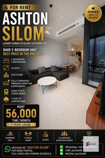 picture ðĨ Best-Value High-Floor 2BR at Ashton Silom | Special Price 56,000/month - 1/24