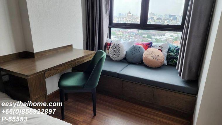 รูป P-55553 ให้เช่า (ศุภาลัย พรีเมียร์ เจริญนคร) | 1 ห้องนอน | วิวเมือง | เฟอร์นิเจอร์ครบ  | พร้อมเข้าอยู่ 📞 Line ID: @easythaihome | 085-592-2897 - รูปที่ 6/8