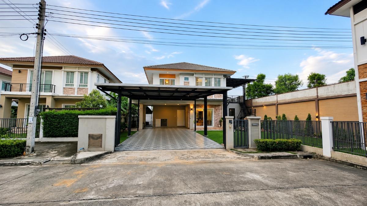 รูป ขายด่วน ขายขาดทุน บ้านเดี่ยวหลังริม มัณฑนา รามอินทรา – วงแหวน ที่ดินใหญ่ 88 ตร.ว. จอดรถได้ถึง 6 คัน ความเป็นส่วนตัวสูง ใกล้ส่วนกลาง  - รูปที่ 1/31