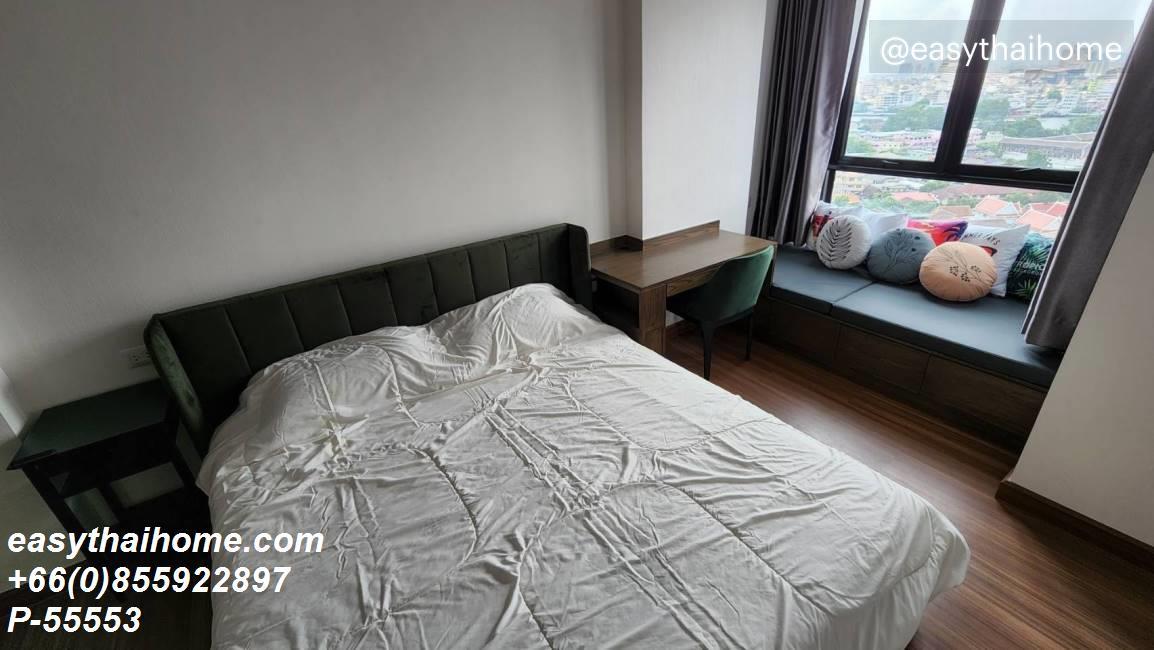 รูป P-55553 ให้เช่า (ศุภาลัย พรีเมียร์ เจริญนคร) | 1 ห้องนอน | วิวเมือง | เฟอร์นิเจอร์ครบ | พร้อมเข้าอยู่ 📞 Line ID: @easythaihome | 085-592-2897 - รูปที่ 5/8