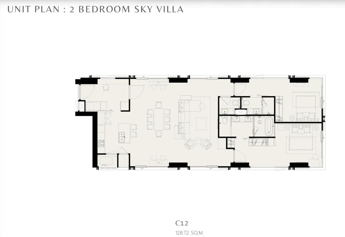 picture New 2bedrooms 128 sqm for rent at Romm Convent in Silom - Rent with Nexspace Realty - 12/19