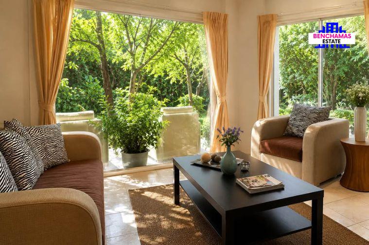 รูป 💥ขาย บ้านเดี่ยว 2 ชั้น สัมมากร รามคำแหง 112 สไตล์ Tropical Chic แปลงใหญ่ 120 ตร.วา บรรยากาศร่มรื่น ✅ความเป็นส่วนตัวสูง - รูปที่ 2/10