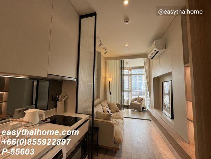 รูป P-55603 ให้เช่า (ริทึ่ม เอกมัย เอสเตท) | 1 ห้องนอน 1 ห้องน้ำ | วิวเมือง | เฟอร์นิเจอร์ครบ | พร้อมเข้าอยู่ 📞 Line ID: @easythaihome | 085-592-2897 - รูปที่ 11/12