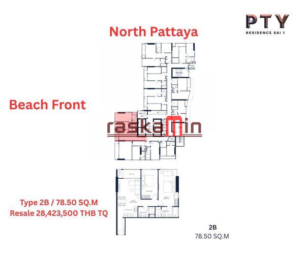 รูป ขายคอนโดหรู PTY Residence Sai 1 – พัทยาสาย 1 ติดทะเล - รูปที่ 1/16