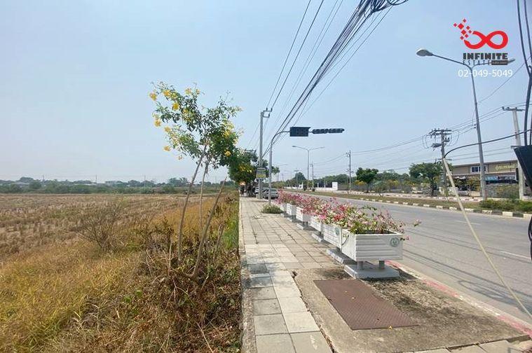 รูป ขายที่ดินแปลงใหญ่ 43 ไร่ 15.5 ตร.ว. ติดถนนไมตรีจิต หนองจอก ทำเลดี - รูปที่ 4/8