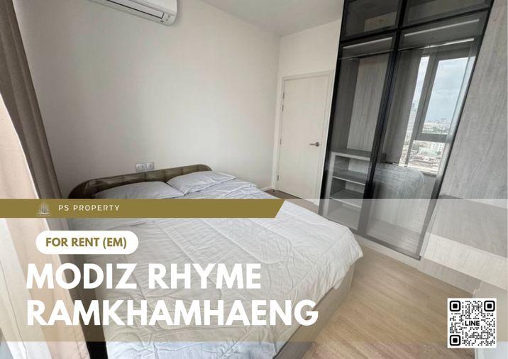รูป ให้เช่า 🔥 Modiz Rhyme Ramkhamhaeng 🔥 2 ห้องนอน เฟอร์นิเจอร์ และ เครื่องใช้ไฟฟ้าครบ ใกล้ MRT เพียง 80 เมตร  - รูปที่ 1/15