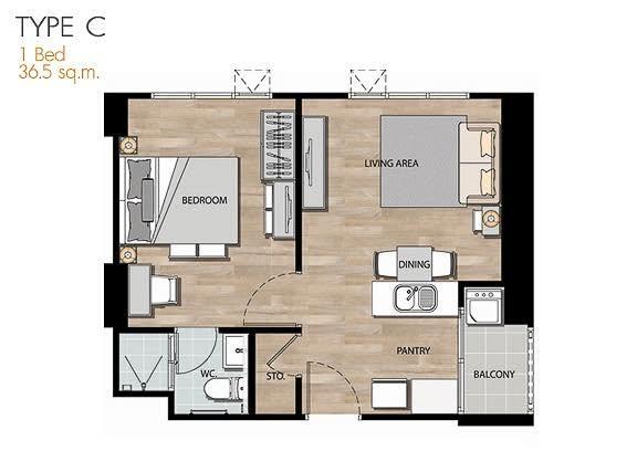 picture 🔥 For Sale | Aspire Rama 4 – Rare Corner Unit on a High Floor with Beautiful View - 9/9