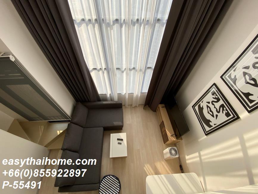 รูป P-55491 ให้เช่า ไนท์ บริดจ์ ไพร์ม สาทร  แบบ Duplex  | เฟอร์นิเจอร์ครบ | ใกล้ BTS ช่องนนทรี | พร้อมเข้าอยู่ 📞 Line ID: @easythaihome | 085-592-2897 - รูปที่ 4/12