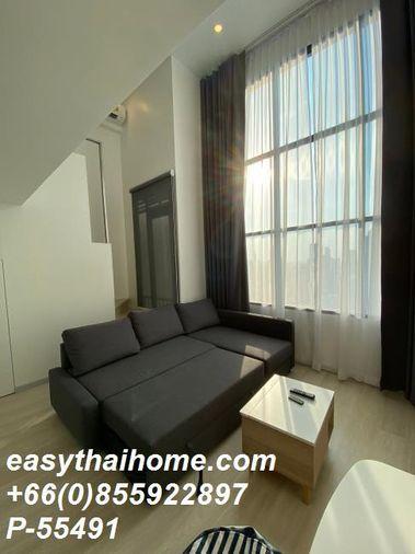 รูป P-55491 ให้เช่า ไนท์ บริดจ์ ไพร์ม สาทร  แบบ Duplex  | เฟอร์นิเจอร์ครบ | ใกล้ BTS ช่องนนทรี | พร้อมเข้าอยู่ 📞 Line ID: @easythaihome | 085-592-2897 - รูปที่ 5/12