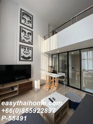 รูป P-55491 ให้เช่า ไนท์ บริดจ์ ไพร์ม สาทร  แบบ Duplex  | เฟอร์นิเจอร์ครบ | ใกล้ BTS ช่องนนทรี | พร้อมเข้าอยู่ 📞 Line ID: @easythaihome | 085-592-2897 - รูปที่ 2/12