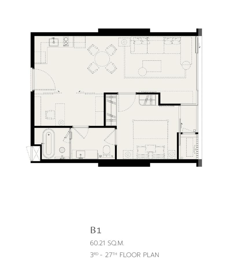 รูป ให้เช่า 1Bed plus 60ตรม. ห้องใหม่ที่ Romm Convent ห้องใหม่จาก Nexspace Realty - รูปที่ 13/17