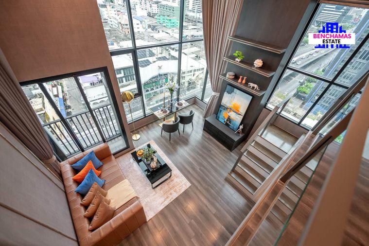 picture ðĨ For Sale | KnightsBridge Space Rama 9 â High-Floor Duplex Corner Unit with Unblocked City View - 3/8