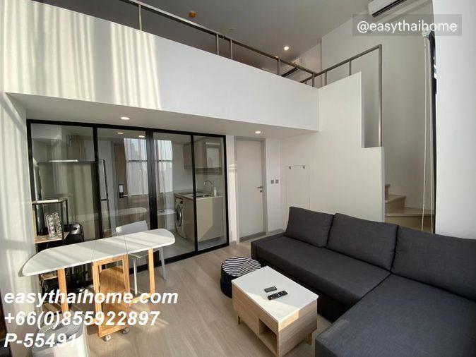 รูป P-55491 ให้เช่า ไนท์ บริดจ์ ไพร์ม สาทร แบบ Duplex | เฟอร์นิเจอร์ครบ | ใกล้ BTS ช่องนนทรี | พร้อมเข้าอยู่ 📞 Line ID: @easythaihome | 085-592-2897 - รูปที่ 3/12