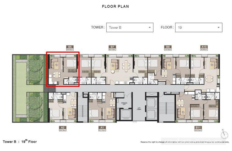 picture Call : 097-926-4469 Condo Noble BE19 Size 2 Beds 2 Baths 19 floor, with private garden, Fully furnished - 11/14