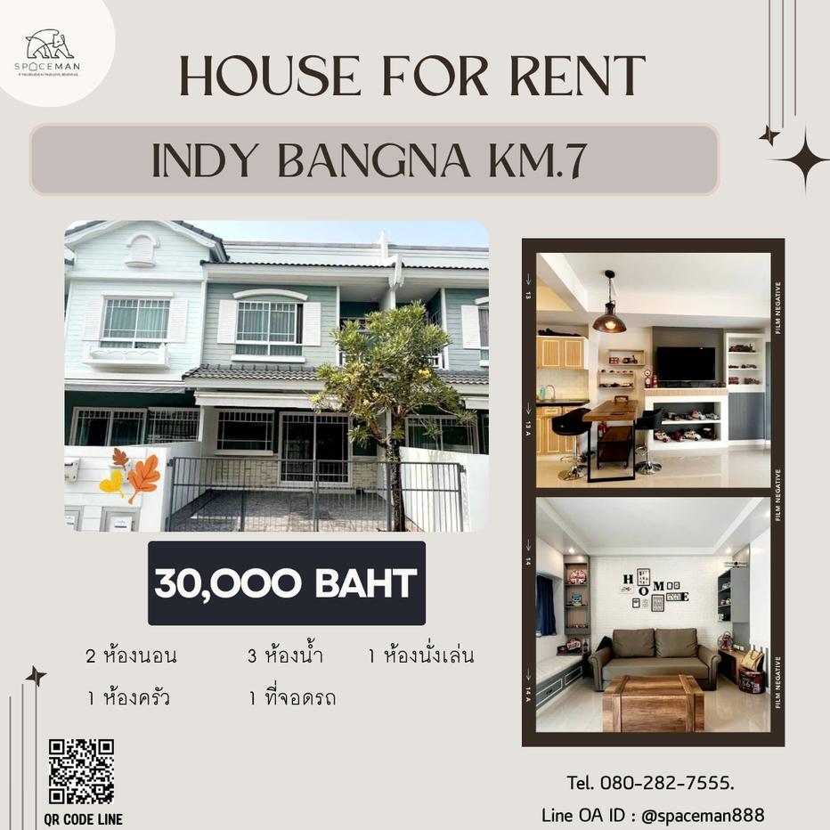 picture 🌹📍 House for Rent, Indy Bangna Km.7, near Mega Bangna. 🐶Pet Friendly - 1/14