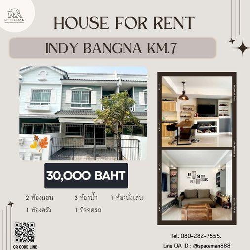 รูป 🌹📍 เช่าบ้าน อินดี้ บางนา กม.7 (Indy Bangna Km.7) ใกล้Mega บางนา 🐶Pet Friendly - รูปที่ 1/14