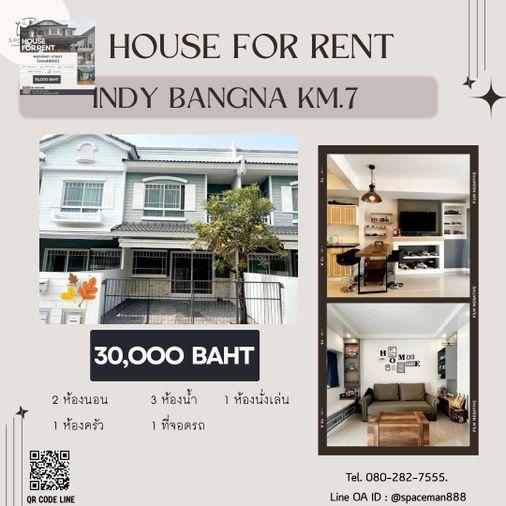รูป 🌹📍 เช่าบ้าน อินดี้ บางนา กม.7 (Indy Bangna Km.7) ใกล้Mega บางนา 🐶Pet Friendly - รูปที่ 1/14
