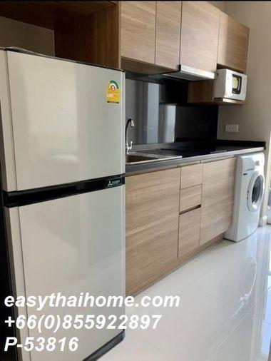 รูป P-53816 ให้เช่า (ริทึ่ม สุขุมวิท 50)  | วิวเมือง | เฟอร์นิเจอร์ครบ | ใกล้ BTS อ่อนนุช | พร้อมเข้าอยู่ 📞 Line ID: @easythaihome | 085-592-2897 - รูปที่ 3/5
