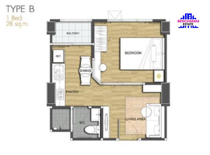 picture ðĨ For Sale â Aspire Rama 4 | High Floor Corner Unit | Functional 1-Bedroom Layout - 6/6