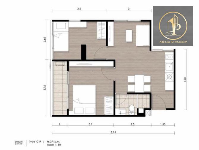 picture 🎈#MT2608_031 🎈💥Urgent💥 Guaranteed availability! Click quickly before it's gone‼️ For Rent 1️⃣8️⃣k.🔥 Brown Condo Ratchada 32 - 6/7