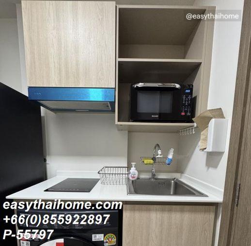 รูป P-55797 ให้เช่า THE MUVE Bangna | ห้องสตูดิโอ เฟอร์นิเจอร์ครบ | ใกล้ MRT ศรีเอี่ยม | พร้อมเข้าอยู่ 📞 Line ID: @easythaihome | 085-592-2897 - รูปที่ 6/11