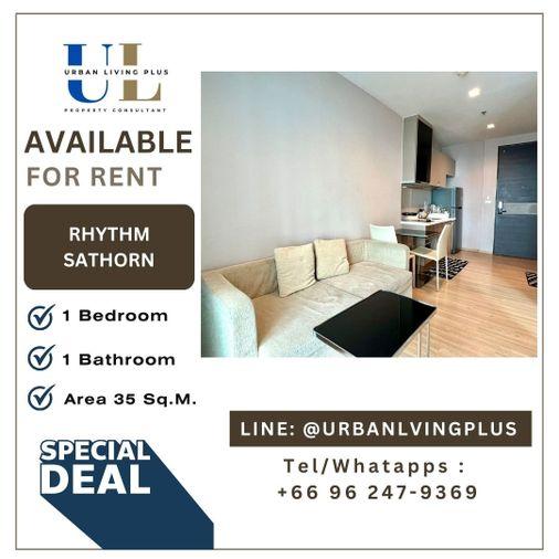 รูป ( UL2409111 ) ✨Tel/Line 096-2479369✨ ให้เช่า Rhythm Sathorn 1 ห้องนอน 1 ห้องน้ำ 35 ตร.ม. ห้องสวย ชั้นสูง  !!!! 🔥🔥 - รูปที่ 1/10