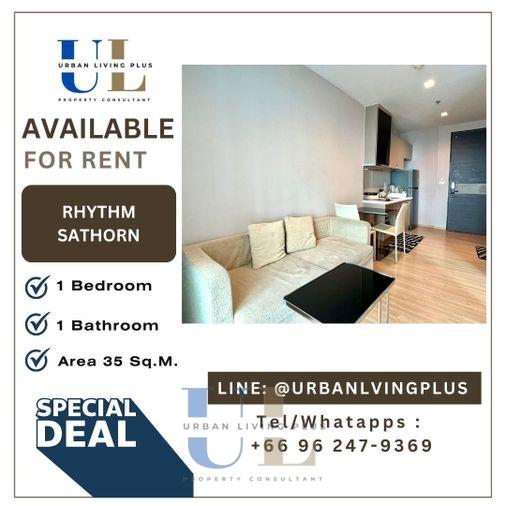 รูป ( UL2409111 ) ✨Tel/Line 096-2479369✨ ให้เช่า Rhythm Sathorn 1 ห้องนอน 1 ห้องน้ำ 35 ตร.ม. ห้องสวย ชั้นสูง !!!! 🔥🔥 - รูปที่ 1/10