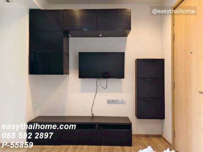 รูป P-55859 🔥 ให้เช่าคอนโด ชั้น 31 THE LINE Jatujak-Mochit ใกล้ BTS หมอชิต & MRT จตุจักร วิวเมือง เฟอร์ครบ Line ID: @easythaihome 085-592-2897 - รูปที่ 9/17