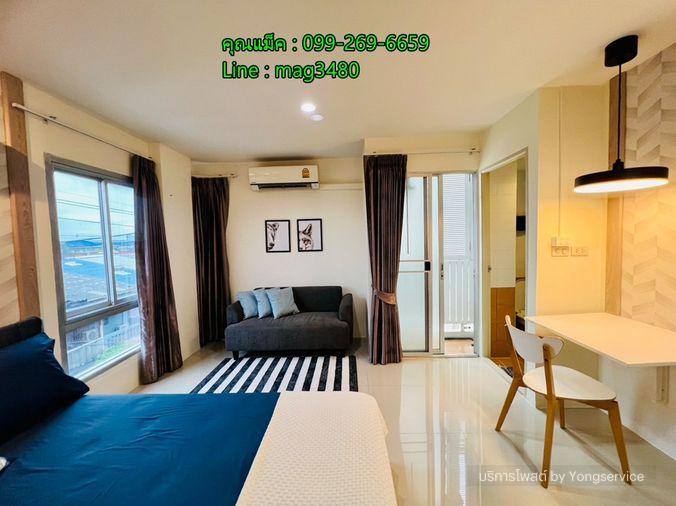 รูป Call : 099-269-6659 ขายคอนโด อัสสกาญจน์ ซิตี้ รามคำแหง ติดรถไฟฟ้าสีส้ม เคหะรามคำแหง ขนาด 23.5 ตารางเมตร ห้องมุม ชั้น3 ตกแต่งครบ - รูปที่ 3/13