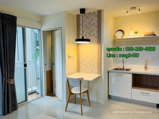 รูป Call : 099-269-6659 ขายคอนโด อัสสกาญจน์ ซิตี้ รามคำแหง ติดรถไฟฟ้าสีส้ม เคหะรามคำแหง ขนาด 23.5 ตารางเมตร ห้องมุม ชั้น3 ตกแต่งครบ - รูปที่ 6/13