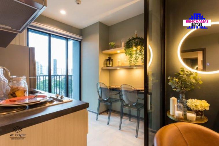 รูป 🏠 ขาย คอนโด The Base Park West Sukhumvit 77 ในโครงการ T77 ตรงข้าม Habito Community Mall ใกล้ BTS อ่อนนุช ห้องมุม ✅ตกแต่งสวย พร้อมอยู่ - รูปที่ 4/9