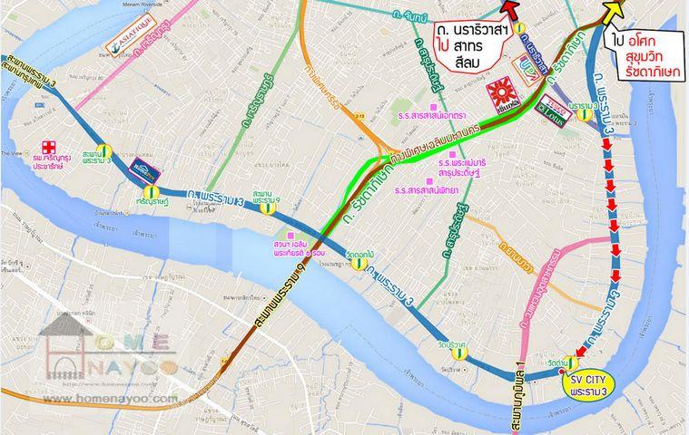 รูป Call : 081-844-1178 คอนโด เอสวี ซิตี้ พระราม 3 ขนาด 42.58 ตารางเมตร 1 ห้องนอน 1 ห้องครัว ชั้น15 วิวแม่น้ำ ตึก7 เพิ่งตกแต่งใหม่ (โควต้าต่างชาติ) - รูปที่ 12/13