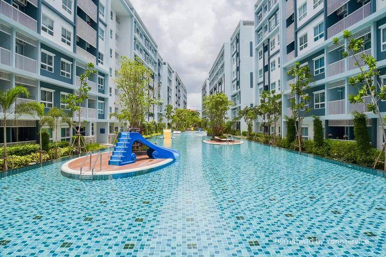 รูป Call : 080-564-6449 ขายคอนโด เดอะ ทรัสต์ หัวหิน ใกล้หาดหัวหิน 24 ตารางเมตร แบบสตูดิโอ ชั้น2 วิวสระว่ายน้ำ และสวน ตกแต่งครบ - รูปที่ 8/12