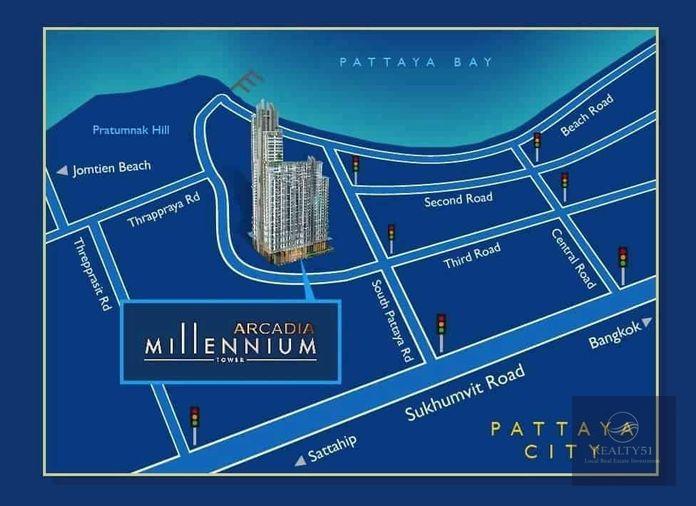 รูป 🔥 Arcadia Millennium Tower Pattaya for Sale | Foreign Quota | 2.89M - รูปที่ 15/15