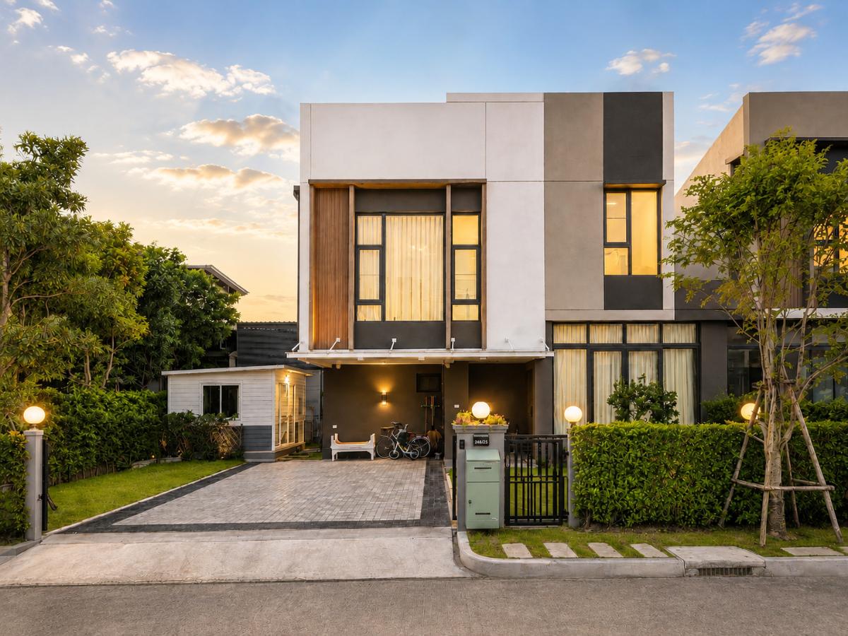 รูป [Smart Home] บ้านแฝดหลังมุม ดีไซน์ Double Volume บ้านกลางเมือง The Edition ปิ่นเกล้า-บรม 2 ใกล้ทางด่วน 15 นาทีถึงจตุจักร - รูปที่ 1/26