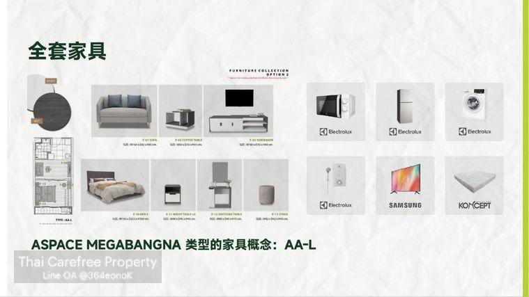 picture A Space Mega Bangna | Clearance Sale Direct from Developer (21st High Floor 1BR Fully Furnished Package) - 11/11