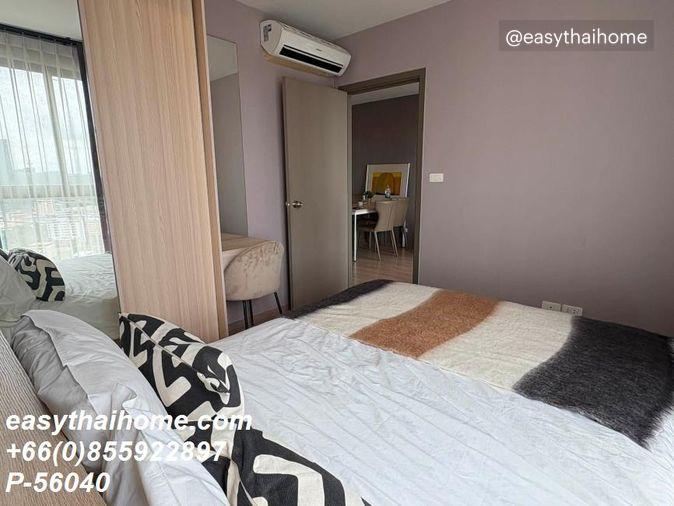 รูป P-56040 ให้เช่า ไอดีโอ โอทู | วิวเมือง | เฟอร์นิเจอร์ครบ | ชั้นสูง | ใกล้ BTS บางนา | พร้อมเข้าอยู่ 📞 Line ID: @easythaihome | 085-592-2897 - รูปที่ 7/11