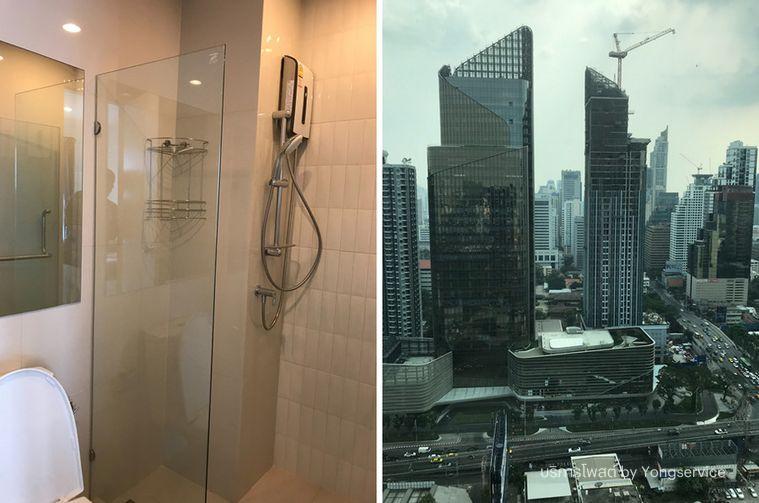 รูป Call : 081-897-6270 ให้เช่า คอนโด ไลฟ์ อโศก ติด MRT เพชรบุรี 25 ตารางเมตร ชั้น34 ห้องมุมสวนดาดฟ้า วิวเมือง เฟอร์บิ้วท์อิน ตกแต่งครบ - รูปที่ 6/11