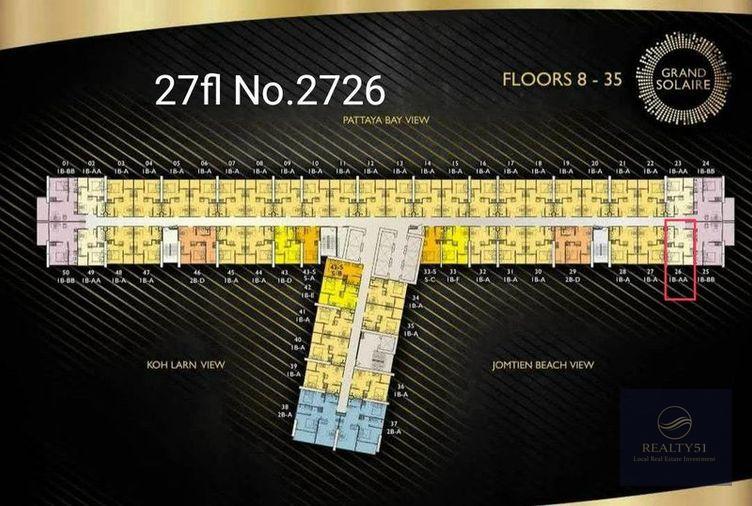 รูป 🔥 GRAND SOLAIRE PATTAYA CONDO FOR SALE | FOREIGN QUOTA | FROM 2.65 MB - รูปที่ 3/19