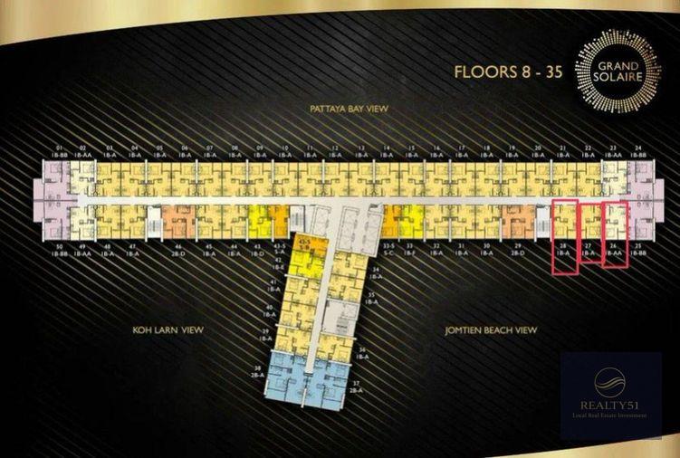 รูป 🔥 GRAND SOLAIRE PATTAYA CONDO FOR SALE | FOREIGN QUOTA | FROM 2.65 MB - รูปที่ 4/19